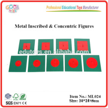 Montessori Materials - Metal Inscribed & Concentric Figures
